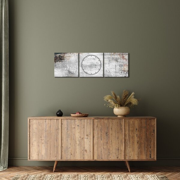 Slika - Apstraktno teksturirano platno (sa satom) (90x30 cm)