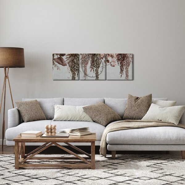 Slika - Biljke (sa satom) (90x30 cm)