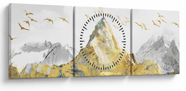 Slika - Zlatna planina (sa satom) (90x30 cm)