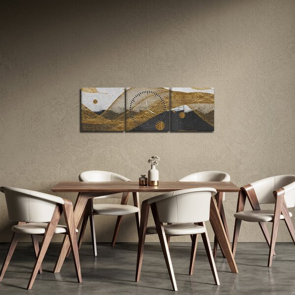 Slika - Zlatno perje (sa satom) (90x30 cm)