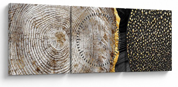 Slika - Deblo u kolažu 2 (sa satom) (90x30 cm)