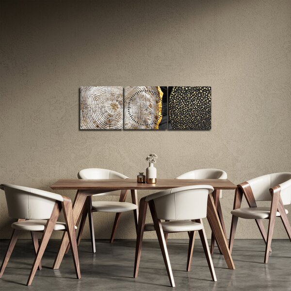 Slika - Deblo u kolažu 2 (sa satom) (90x30 cm)