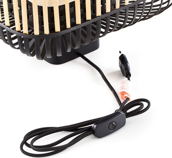 Stolne Lampa Forestier, Bamboo Square S, Crno, Dnevna soba, Bambus, Dizajn