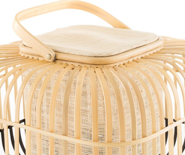 Stolne Lampa Forestier, Bamboo Square S, Crno, Dnevna soba, Bambus, Dizajn