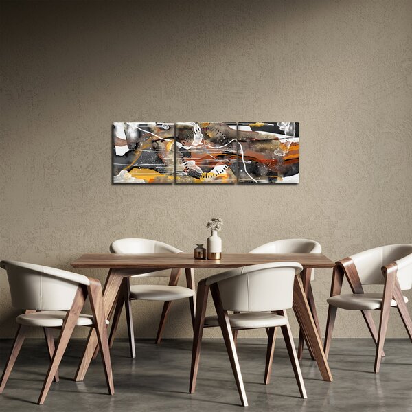 Slika - Apstrakcija (sa satom) (90x30 cm)