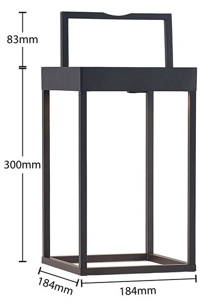 Vanjske Svjetiljka Lucande, Lynzy, prigušiv, Crno, Balkon, Metal, Moderan