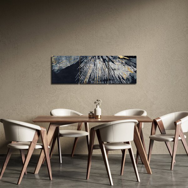 Slika - Apstrakcija (sa satom) (90x30 cm)