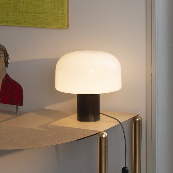 Stolne Lampa FLOS, Bellhop Glass T, prigušiv, Bijela, Dnevna soba, Staklo