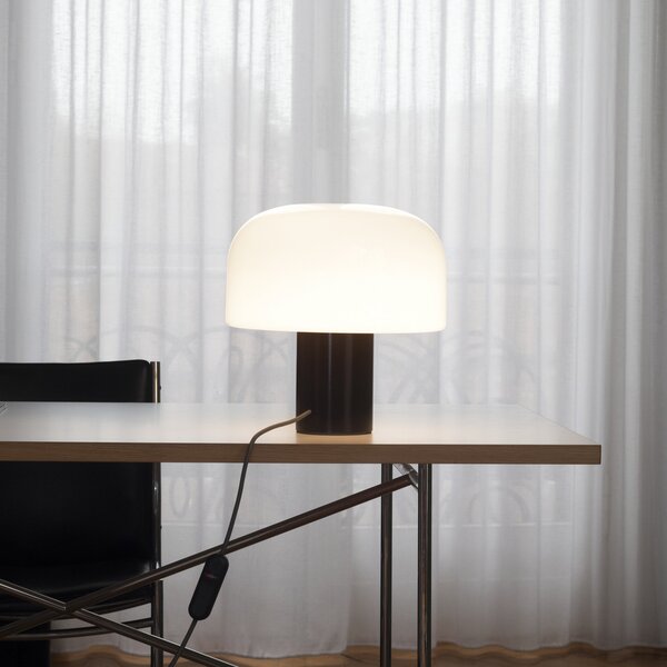 Stolne Lampa FLOS, Bellhop Glass T, prigušiv, Bijela, Dnevna soba, Staklo
