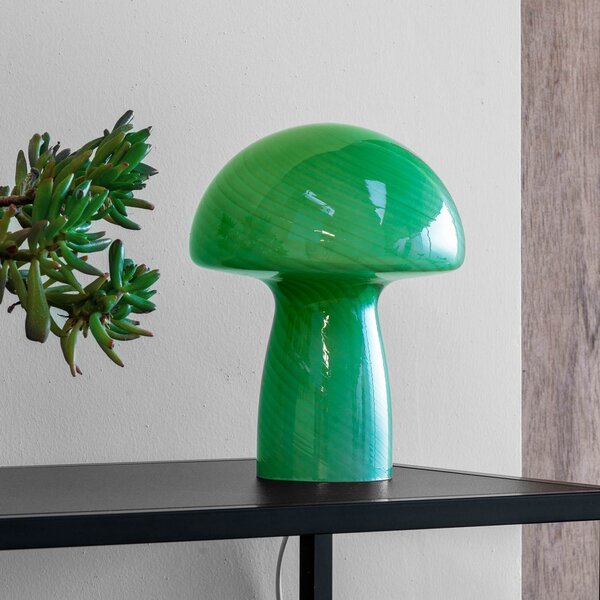 Stolne Lampa Dyberg Larsen, Mushroom, Zelena, Dnevna soba, Staklo, Dizajn