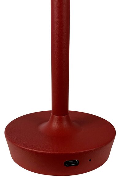 Stolne Lampa Dyberg Larsen, Flow, prigušiv, Crvena, Dnevna soba, Metal, Skandinavski