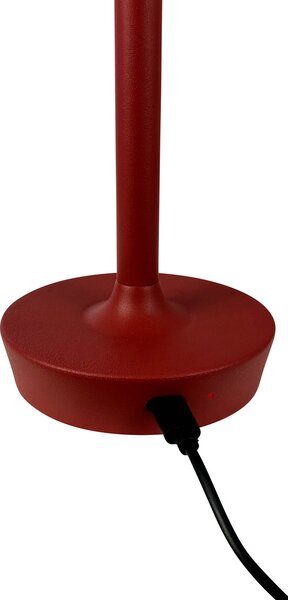 Stolne Lampa Dyberg Larsen, Flow, prigušiv, Crvena, Dnevna soba, Metal, Skandinavski