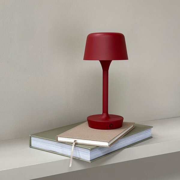 Stolne Lampa Dyberg Larsen, Flow, prigušiv, Crvena, Dnevna soba, Metal, Skandinavski