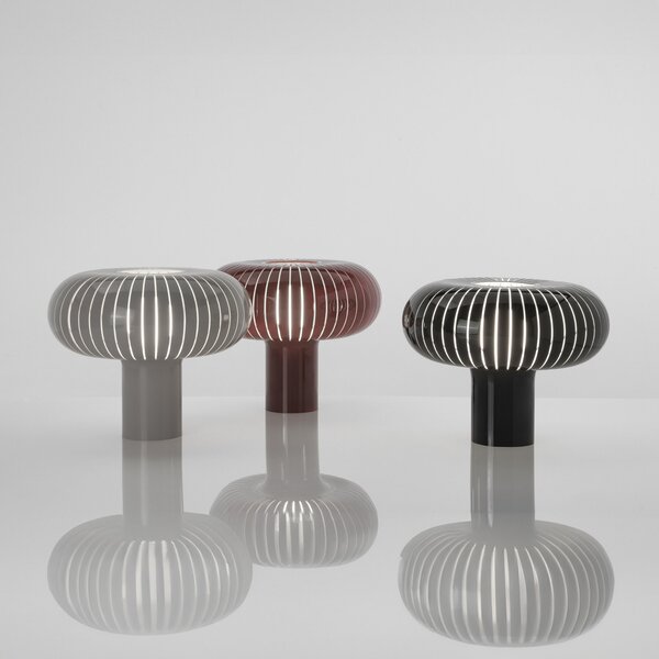 Stolne Lampa Kartell, Teresa, prigušiv, Crvena, Dnevna soba, Plastika, Dizajn