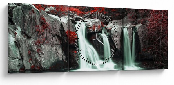 Slika - Slapovi (sa satom) (90x30 cm)