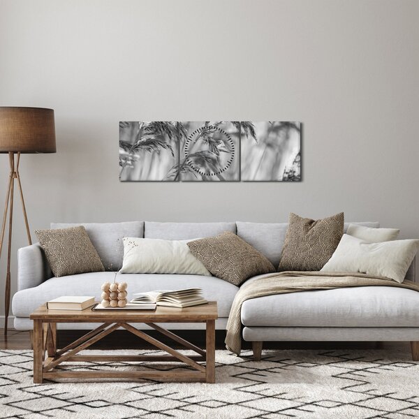 Slika - Lipnice, crno-bijela (sa satom) (90x30 cm)