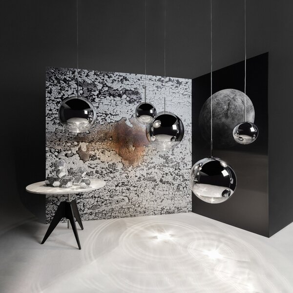 Viseće Svjetiljka Tom Dixon, Mirror Ball, prigušiv, Metalik, Dnevna soba, Plastika, Dizajn