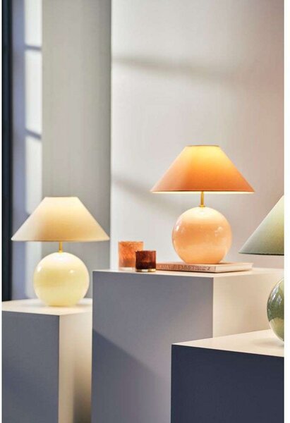Stolne Lampa Globen Lighting, IRIS, Bež, Dnevna soba, Staklo, Vintage