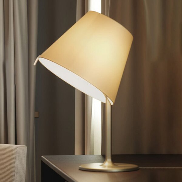 Stolne Lampa Artemide, Melampo, Bež, Dnevna soba, Tkanina / tekstil, Dizajn