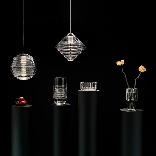 Viseće Svjetiljka Tom Dixon, Press Cone, prigušiv, Providna, Dnevna soba, Staklo, Dizajn