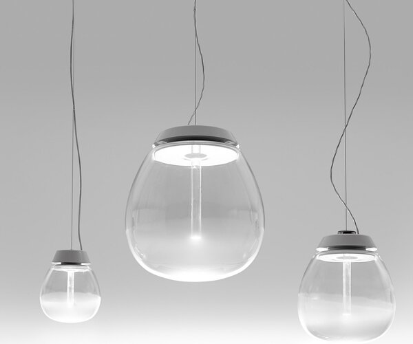 Viseće Svjetiljka Artemide, Empatia, prigušiv, Providna, Dnevna soba, Staklo, Dizajn