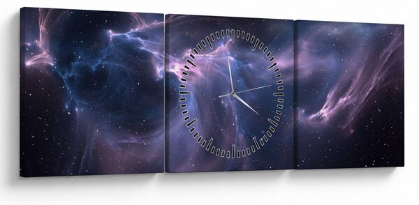 Slika - Svemirska maglica (sa satom) (90x30 cm)