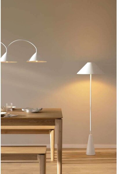 Podne Lampa Globen Lighting, Bijela, Dnevna soba, Metal