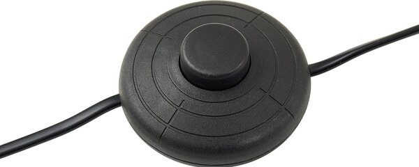 Podne Lampa Lucande, Helva, prigušiv, Crno, Dnevna soba, Plastika, Skandinavski