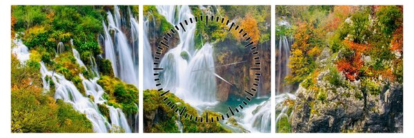 Slika - Nacionalni park Plitvička jezera (sa satom) (90x30 cm)