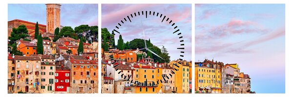 Slika - Rovinj, Croatia (sa satom) (90x30 cm)