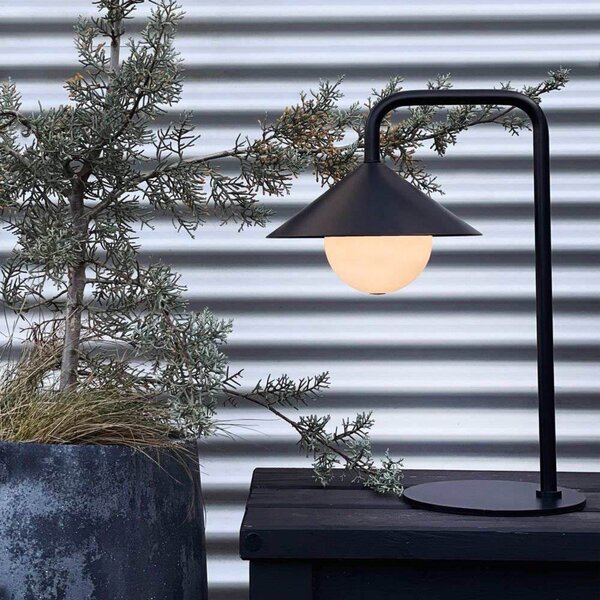 Stolne Lampa Dyberg Larsen, Nova, prigušiv, Crno, Terasa, Metal, Skandinavski