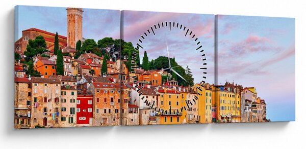 Slika - Rovinj, Croatia (sa satom) (90x30 cm)