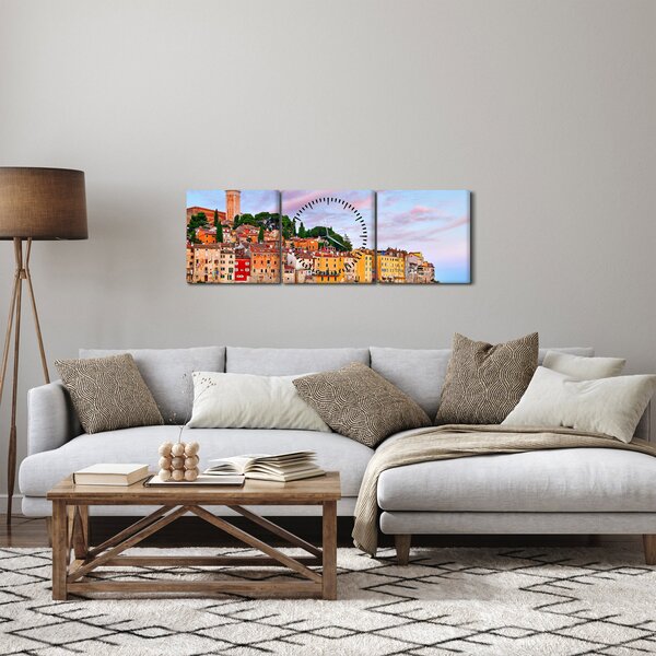 Slika - Rovinj, Croatia (sa satom) (90x30 cm)