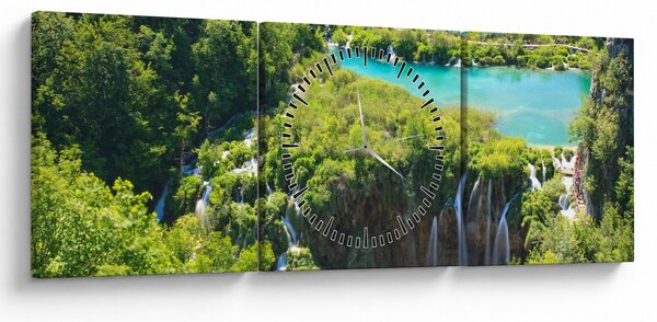 Slika - Slapovi (sa satom) (90x30 cm)
