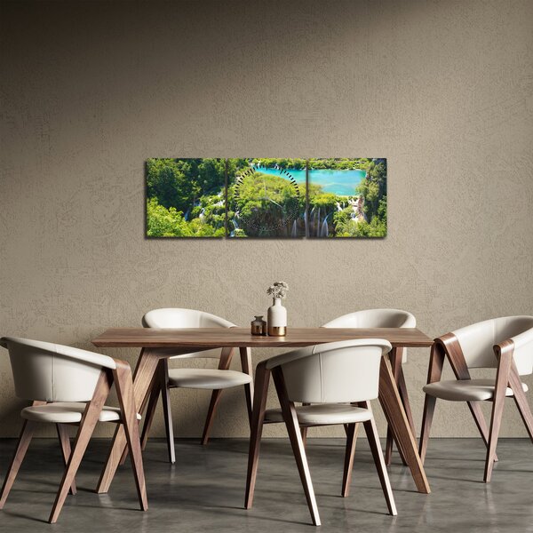 Slika - Slapovi (sa satom) (90x30 cm)