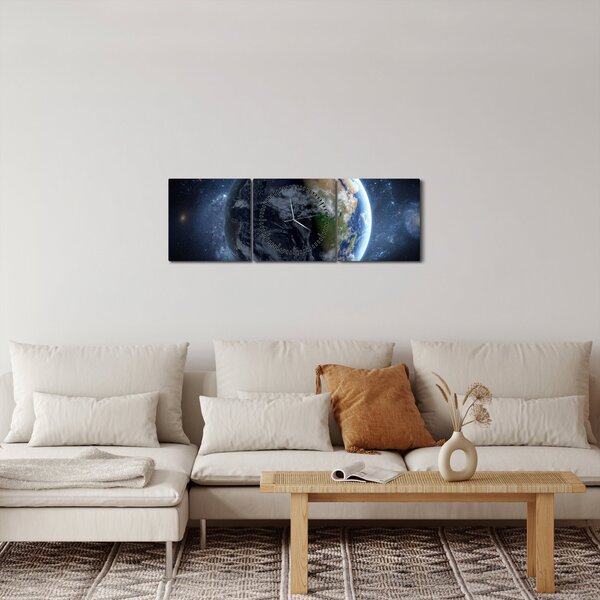 Slika - Pogled iz svemira (sa satom) (90x30 cm)