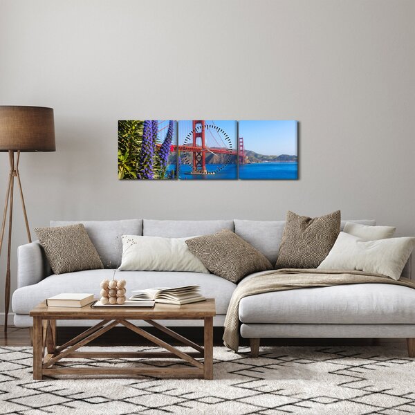 Slika - Most Golden Gate, San Francisco (sa satom) (90x30 cm)