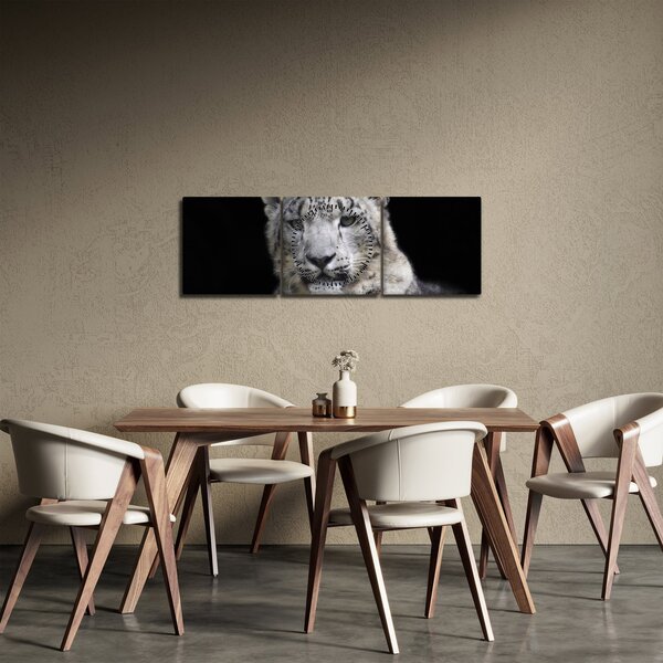 Slika - Snježni leopard (sa satom) (90x30 cm)