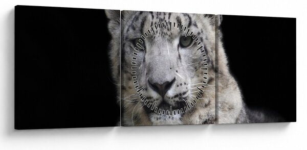 Slika - Snježni leopard (sa satom) (90x30 cm)