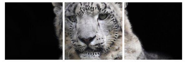 Slika - Snježni leopard (sa satom) (90x30 cm)