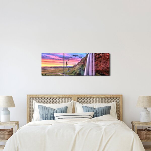 Slika - Vodopad Seljalandsfoss (sa satom) (90x30 cm)