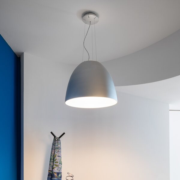 Viseće Svjetiljka Artemide, Nur App, prigušiv, Sivo, Dnevna soba, Metal, Dizajn