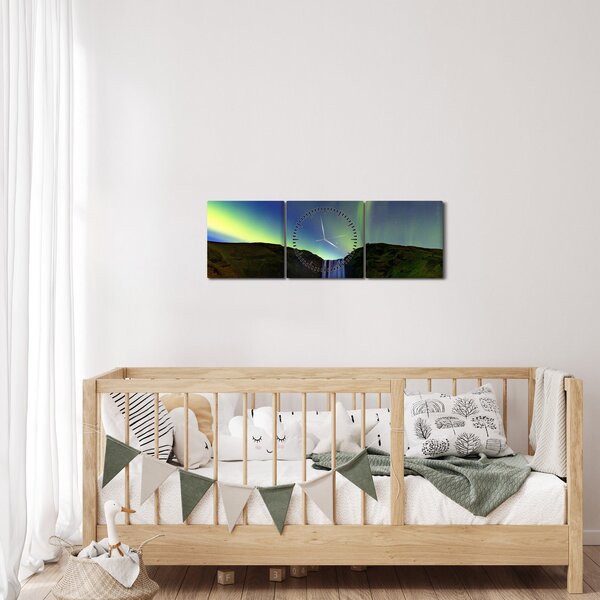 Slika - Aurora Borealis na Islandu (sa satom) (90x30 cm)