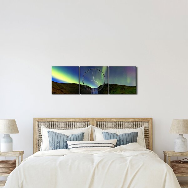 Slika - Aurora Borealis na Islandu (sa satom) (90x30 cm)