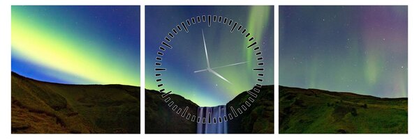 Slika - Aurora Borealis na Islandu (sa satom) (90x30 cm)