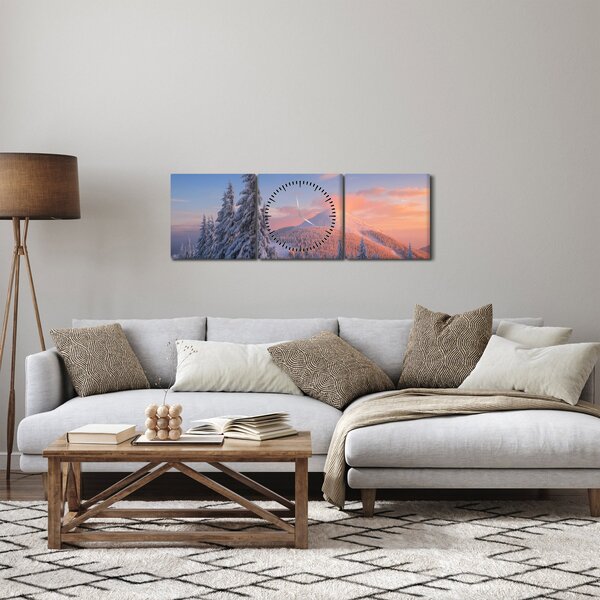Slika - Zimski pejzaž (sa satom) (90x30 cm)