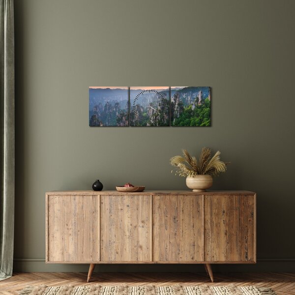 Slika - Nacionalni šumski park Zhangjiajie (sa satom) (90x30 cm)