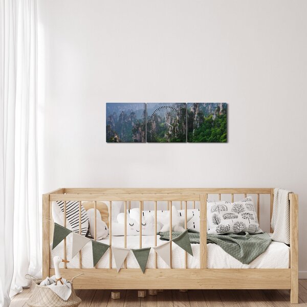 Slika - Nacionalni šumski park Zhangjiajie (sa satom) (90x30 cm)