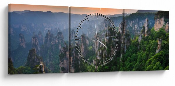 Slika - Nacionalni šumski park Zhangjiajie (sa satom) (90x30 cm)