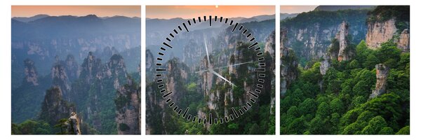 Slika - Nacionalni šumski park Zhangjiajie (sa satom) (90x30 cm)